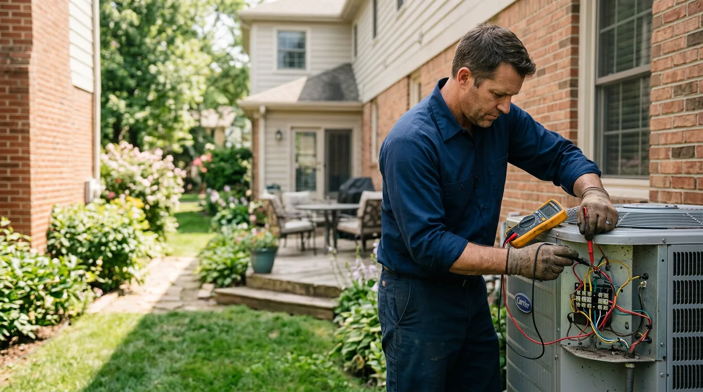 HVAC technician working near Hudson, SD